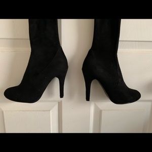 Black Suede Over the Knee Boots READ DESCRIPTION.